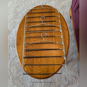 Multi-Tiered Heavy Duty Silver and Black Hangers, Set of 3